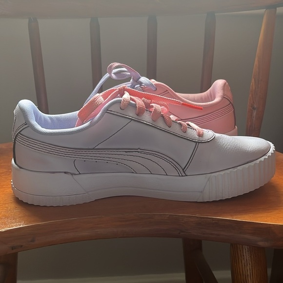 RARE CUSTOM  One-of-a-kind Puma Carina 2.0 Women’s Tennis Shoes Size 7.5 - Picture 8 of 11